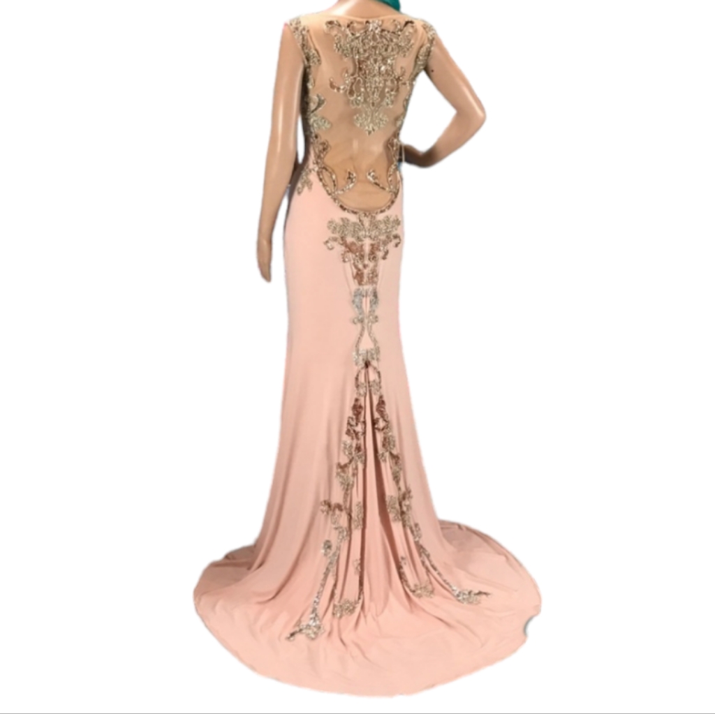 Jovani Blush Illusion Gown!
